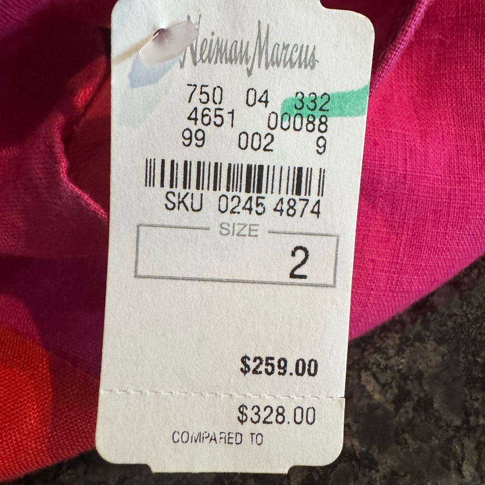 Studio 148 by Lafayette New York; Linen dress; Size 2; pink/red - Picture 9 of 12